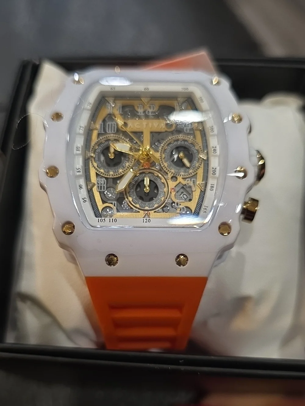 350.  Activa Fury X Invicta Men's Skeleton Watch (Model ACW2305-027)